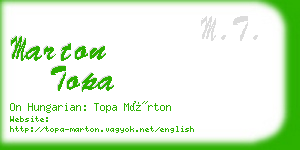 marton topa business card